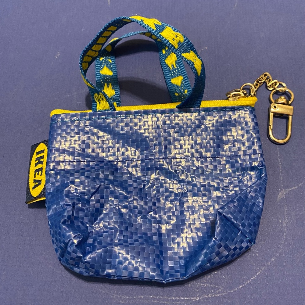 IKEA Mini Tote Keychain Coin Purse
